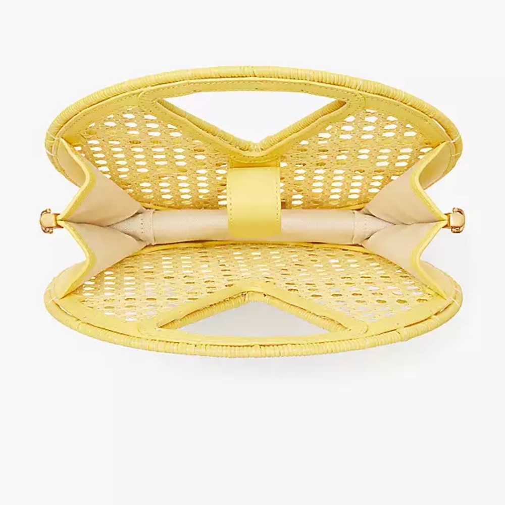 NWT Kate spade Lemon Drop Rattan Top-Handle Bag - Picture 3 of 4